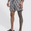 Mid Length Man Monogram Swim Shorts