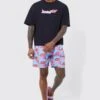Oversized Boxy Man T-shirt & Swim Short Set