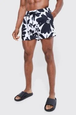 Short Length Floral Swim Shorts