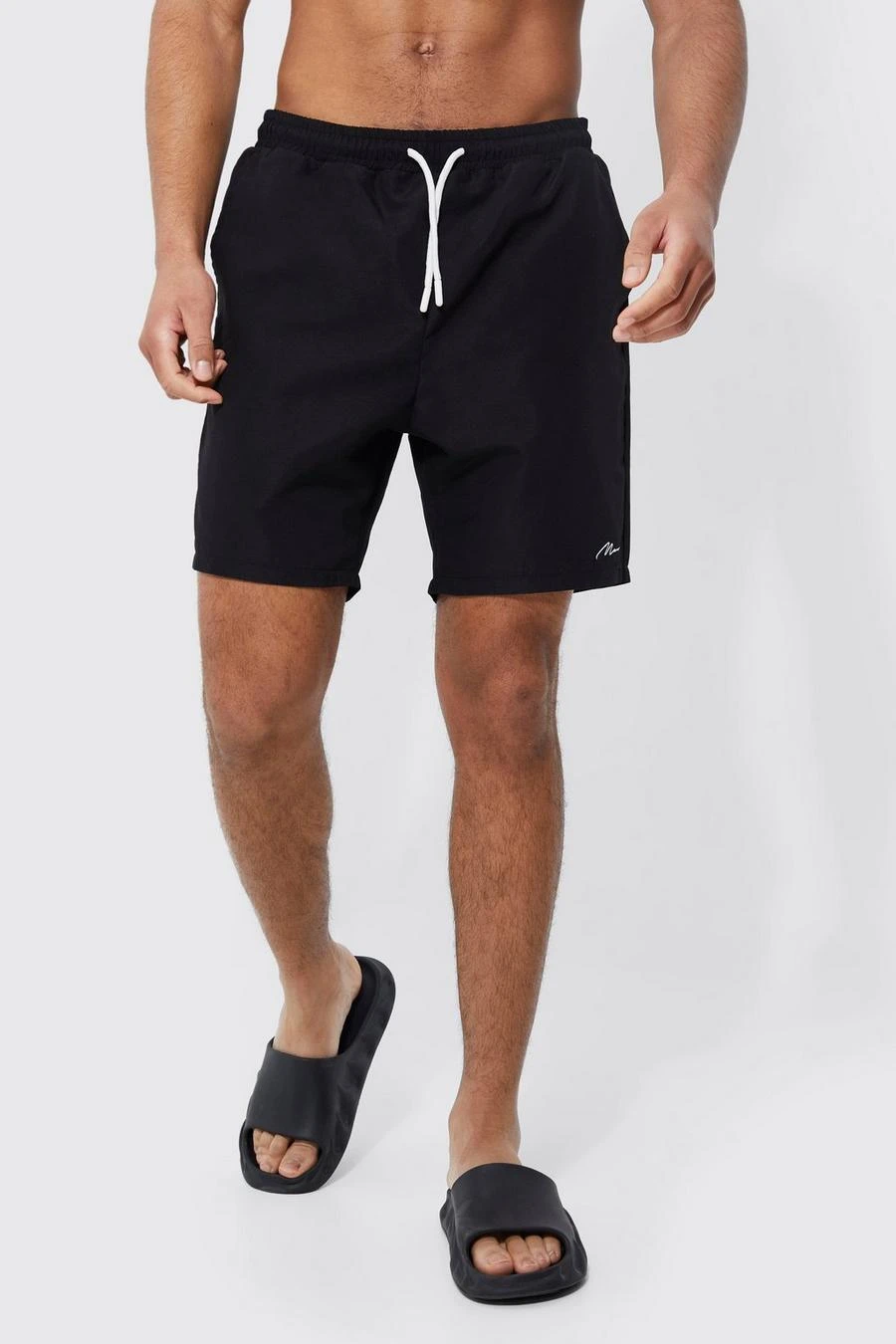 Tall Man Signature Mid Length Swim Shorts 1 Tall Man Signature Mid Length Swim Shorts