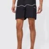 Tall Mid Length Official Man Piping Swim Shorts