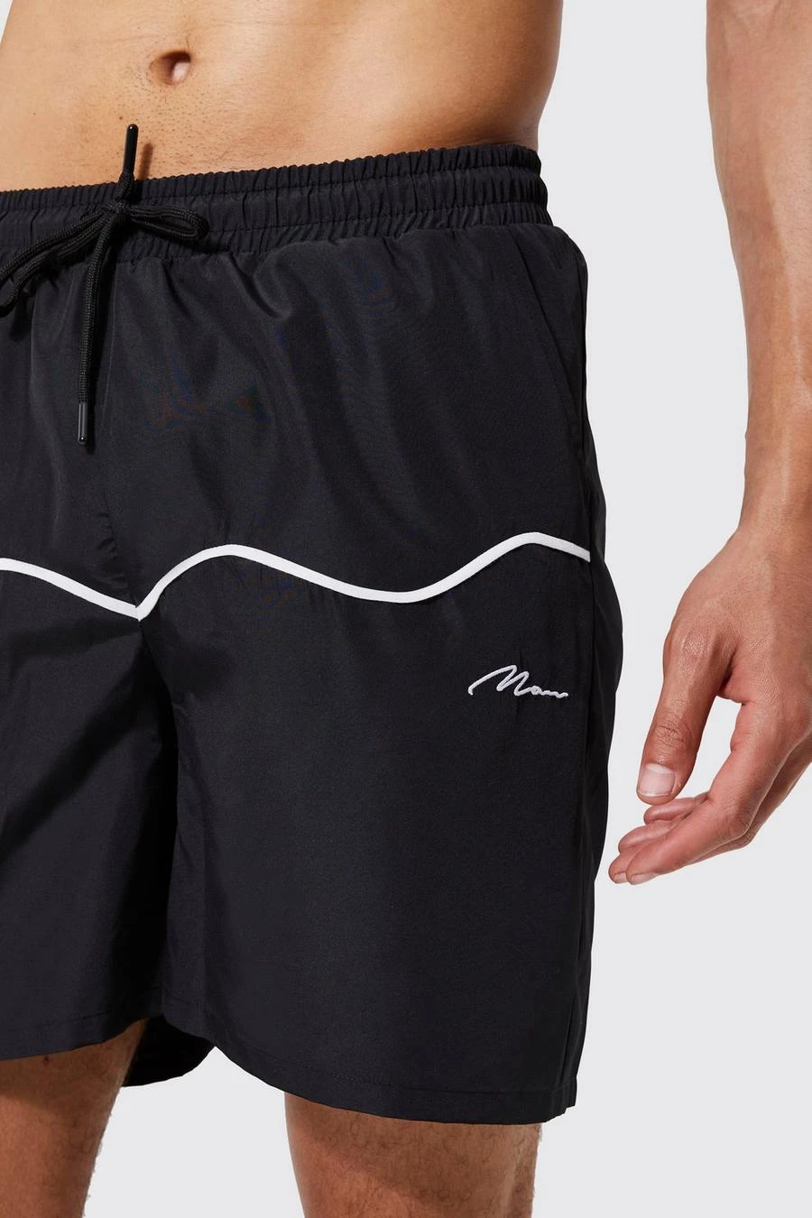 Tall Mid Length Official Man Piping Swim Shorts 4 Tall Mid Length Official Man Piping Swim Shorts - Image 4
