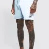 Mid Length Spliced Man Swim Shorts