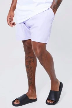Plus Mid Length Man Waistband Swim Shorts