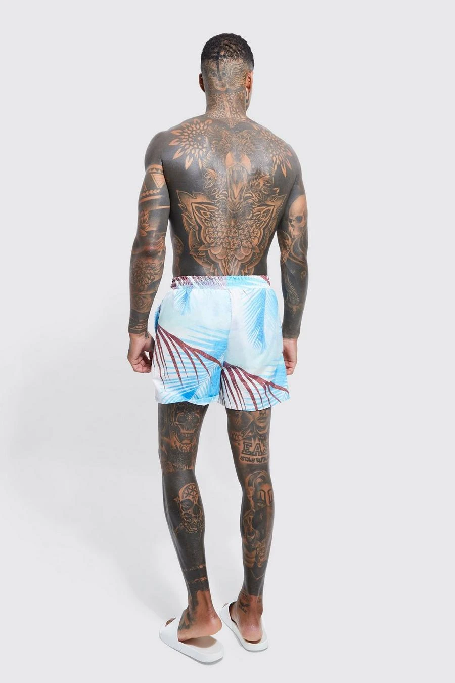 Short Length Palm Swim Shorts 2 Short Length Palm Swim Shorts - Image 2