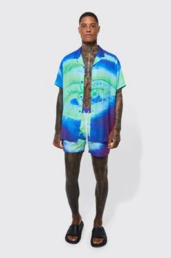 Short Sleeve Oversized Heat Sense Shirt & Swim