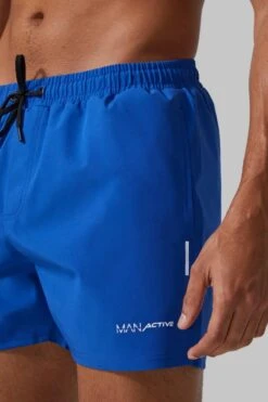 Man Active Performance Stretch Swim Shorts -Ocean Streetwear male cobalt man active performance stretch swim shorts 3