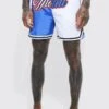 Mid Basketball Spliced Swim Shorts