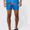 Mid Length Moto Swim Shorts