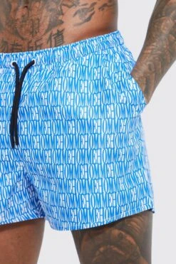 Short Length Homme Swim Shorts 7 Short Length Homme Swim Shorts -Ocean Streetwear male cobalt short length homme swim shorts 3