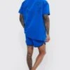 Short Sleeve Line Drawing Shirt And Swim Set