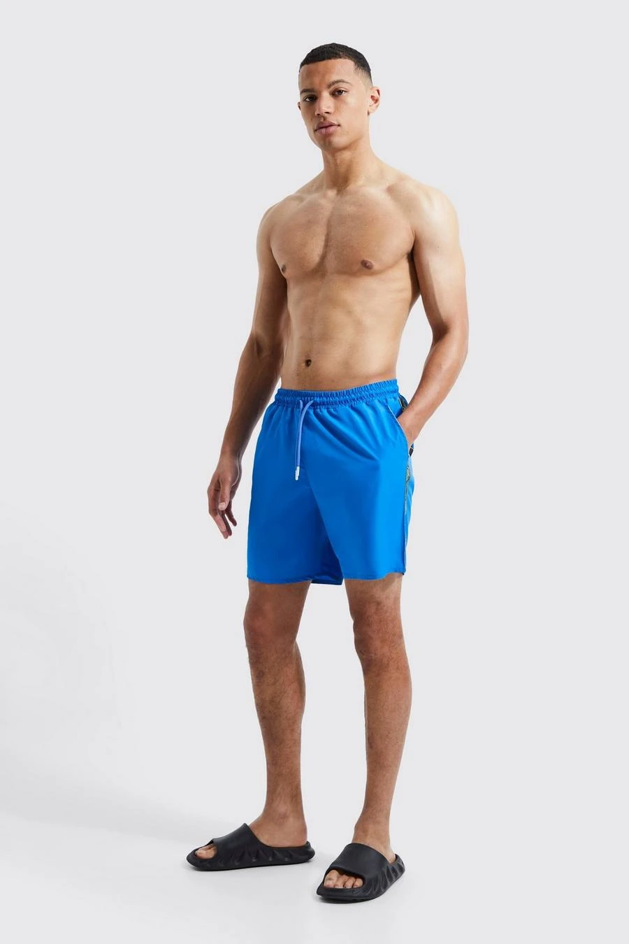 Tall Mid Length Ofcl Tape Swim Shorts 2 Tall Mid Length Ofcl Tape Swim Shorts - Image 2