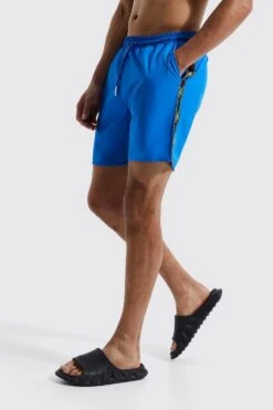 Tall Mid Length Ofcl Tape Swim Shorts