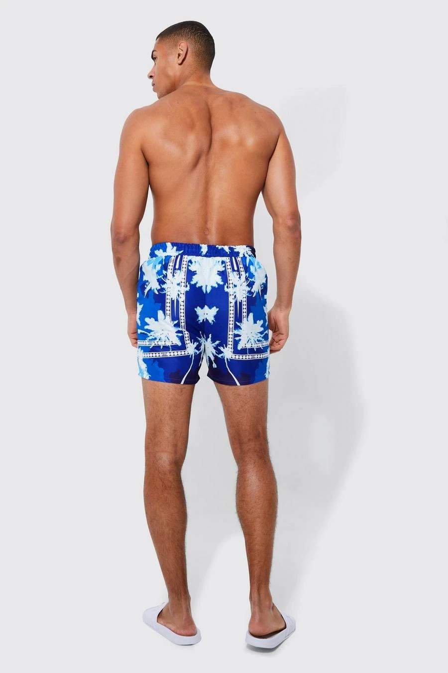 Mid Length Landscape Print Swim Shorts 2 Mid Length Landscape Print Swim Shorts - Image 2