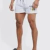 Short Length Worldwide Split Hem Swim Shorts