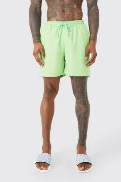 Mid Length Ripstop Swim Shorts