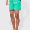 Short Length Official Man Piping Swim Shorts