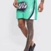 Short Length Racer Split Hem Swim Shorts