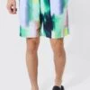 Tall Mid Length Abstract Swim Shorts