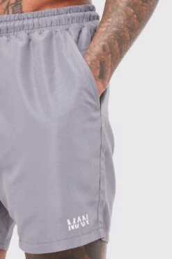 Original Man Mid Length Swim Shorts -Ocean Streetwear male grey original man mid length swim shorts 3