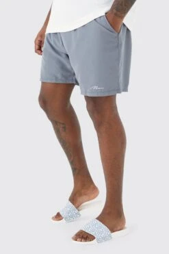 Plus Man Signature Mid Length Swim Shorts