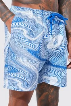 Illusion Mid Length Swim 7 Illusion Mid Length Swim -Ocean Streetwear male light20blue illusion mid length swim 3