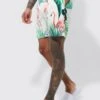 Mid Length Novelty Flamingo Swim Shorts
