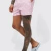 Short Length Geo Print Swim Shorts