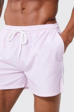 Short Length Piping Swim Shorts -Ocean Streetwear male light20pink short length piping swim shorts 3