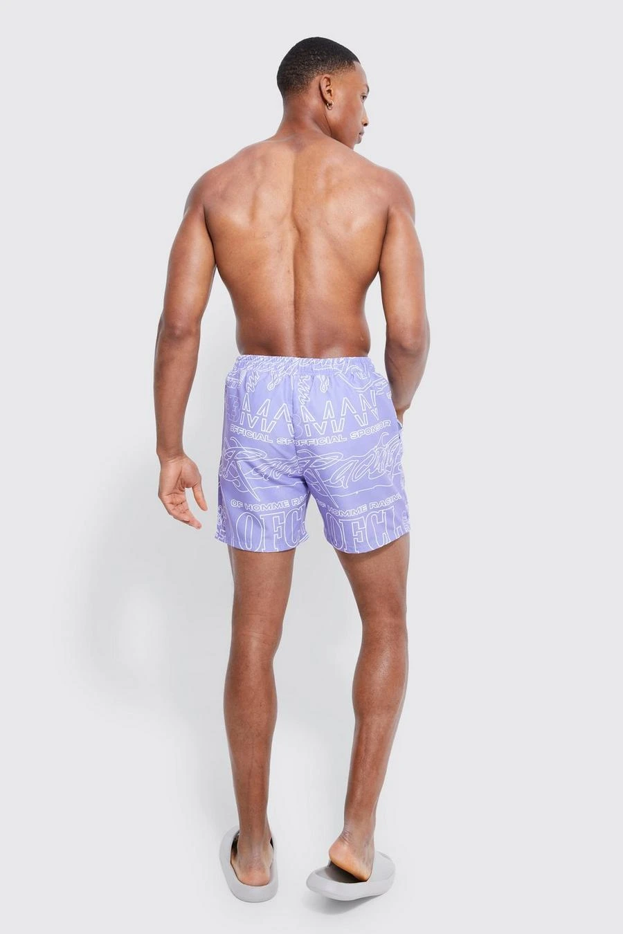 Mid Length Man Ofcl Print Swim Shorts 2 Mid Length Man Ofcl Print Swim Shorts - Image 2