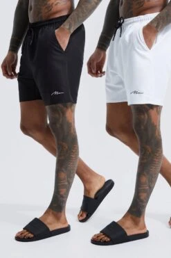Man Signature Mid 2 Pack Swim Shorts