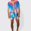 Short Sleeve Oversized Hand Placement Shirt & Swim