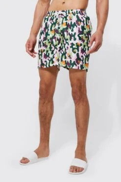 Tall Short Length Camo Swim Shorts