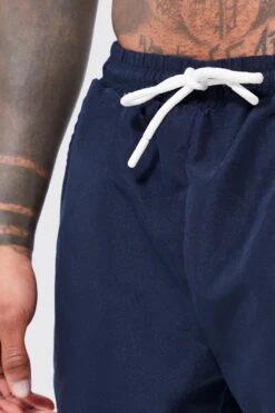 Man Signature Runner Swim Short -Ocean Streetwear male navy man signature runner swim short 3