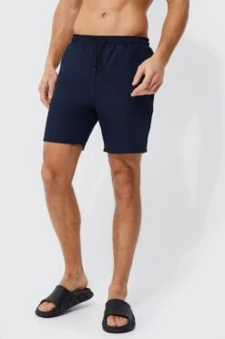 Tall Mid Length Plain Swim Shorts