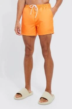 Tall Short Length Plain Man Swim Shorts