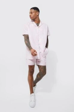 Short Sleeve Pastel Bandana Shirt And Swim Short