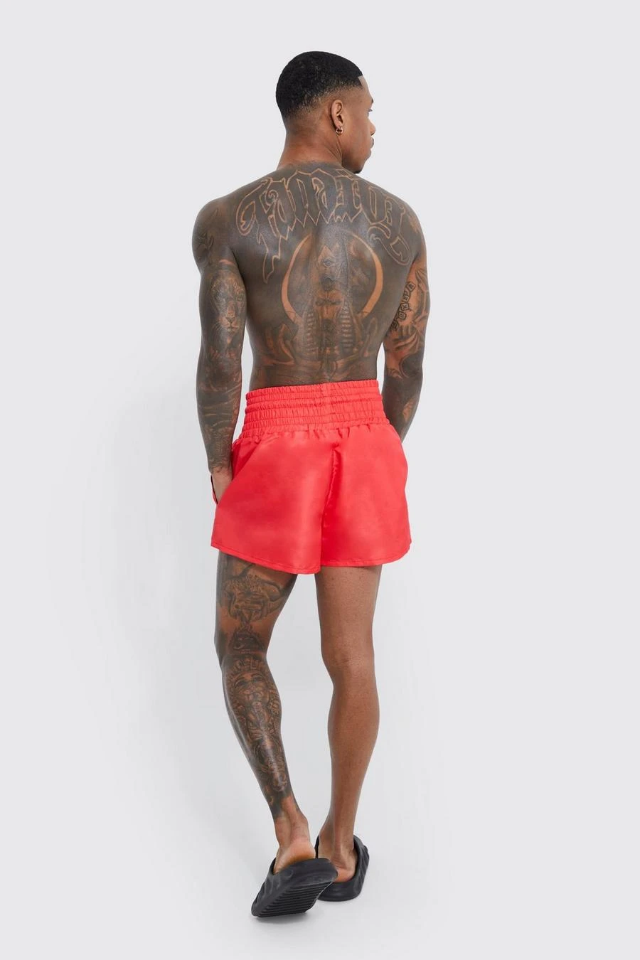 Fighter Style Plain Swim Shorts 2 Fighter Style Plain Swim Shorts - Image 2