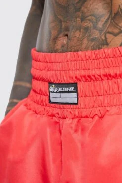 Fighter Style Plain Swim Shorts 7 Fighter Style Plain Swim Shorts -Ocean Streetwear male red fighter style plain swim shorts 3
