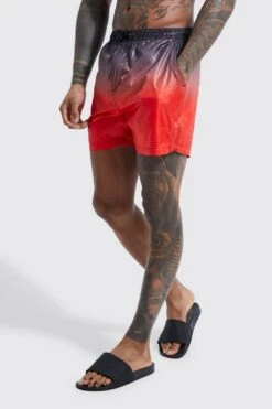 Mid Length Ombre Swim Shorts