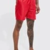 Mid Length Plain Mesh Swim Shorts