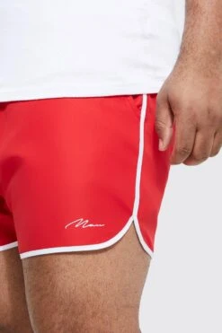 Plus Man Signature Runner Swim Short 7 Plus Man Signature Runner Swim Short -Ocean Streetwear male red plus man signature runner swim short 1 3