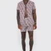 Short Sleeve Monogram Shirt And Swim Short