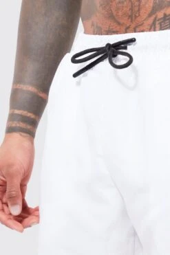 Original Man Mid Length Swim Shorts -Ocean Streetwear male white original man mid length swim shorts 3