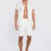 Short Sleeve Revere Linen Graphic Shirt & Swim Set