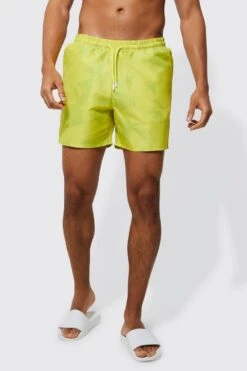 Mid Length Graphic Swim Shorts